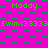 A static image with a bright pink background and green checkered pattern, featuring repeated text elements in green and cyan.