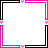 repeating pixel art with pink, black, and white borders containing text fragments about love