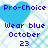 Pixelated blue text on a light background with overlapping translucent blue hearts, stating pro-choice message about abortion being women's choice.