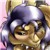 Pixelated close-up of a character with dark hair and a metallic helmet, wearing a brown outfit with visible teeth and a wide grin.