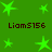 Green background with multiple green star shapes and repeated dark brown text "LiamS156" in two