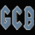 Animated contact sheet of a 4x4 grid showing sequential frames from an animated buddy icon featuring repeated text and Texas-shaped graphics in blue and white on black background.