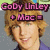 Pixelated image of a person with light brown hair wearing a purple shirt, with pink text overlays reading 'CoDy Linley', 'love!', and 'Mac' in different positions.
