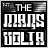 A black-and-white animated contact sheet of three frames showing a distorted logo for "THE MARS VOLTA" with pixelated text and background noise.