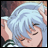 Pixelated anime-style buddy icon featuring a character with light blue hair and closed eyes on the left, paired with "Anime IM" text logo on black background to the right.