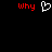 Red text 'why' appears on both sides of a white pixelated heart symbol against black background.