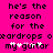 Bright pink background with black pixelated text reading 'he's the reason for the eardrops eardrops o my guitar' and white pixelated heart symbols.
