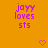 Pixelated text 'joyy loves sts' in purple on orange background with two pink heart icons below.
