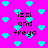 Bright pink background with scattered cyan pixelated hearts and repeated black text reading 'izzi and freya' in a blocky font.