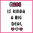Pixelated text 'NAHE IS KINDA A BIG DEAL' with pink hearts below, displayed in a of six showing animation variations