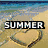 Six display beach scenes with heart shapes, a couple silhouette, and peace signs; text reads SUMMER and LOVE