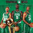 Animated sequence showing Boston Celtics basketball players in green jerseys holding a trophy, transitioning to the team's Celtic harp logo with 'CELTICS' text below.