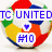 A colorful soccer ball with red, blue, green, yellow, and white displays text overlays including "TC UNITED," a purple heart symbol, "#10," and "BOOM SHOCKA LOCKA" across different frames