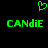 Green pixelated heart symbol above two identical green text strings on black background.