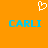 Orange background with white pixelated heart above two blue 'CARLI' text blocks in pixelated font.