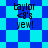 Pixelated text 'taylor <8's yew!' on blue and cyan checkered background with diamond pattern variation.