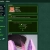 Pixelated green interface with dark rectangular sections containing a small orange square, abstract green shape, and blurred pink-purple figure.