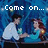 Animated sequence showing two characters at a table with text overlays changing across frames.