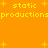 Static orange background with yellow pixelated text and small star shapes scattered across the image.