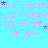 A static image with a light blue background displays repeated text in pink and purple, featuring stars as decorative elements.