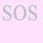 Pixelated text 'SOS' and 'Some One Special' on light pink background with a small pink heart symbol.
