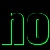 Green neon-style text '10 soy' and 'fresa!' on black background with gray corner, pixelated rendering.