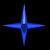 Six blue star-shaped icons arranged in two on a black background, each showing sequential rotation frames