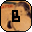 Two side-by-side pixelated circular icons with a brownish-orange textured background, each containing a stylized letter B in contrasting colors.