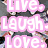 A four- of pixelated text and imagery with pink 'Live, Laugh, Love:' text on top-left, black 'Dance' over a person's legs on top-right, blue sky background with white flower and black 'swim.' on bottom-left