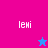 Pixelated icon with 'leni' text on four colored quadrants and two star symbols in different positions.