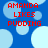 Blue background with light blue circles and red text reading "AMANDA LIKES PUDDING" in four identical quadrants.