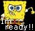 Animated contact sheet of Spongebob Squarepants frames with text "Im ready!!" showing sequential color changes in the word "Im" across sampled frames.