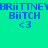 Pixelated text displays 'BiiTCH' with '<3', alternating between blue and pink backgrounds in a static image sequence.