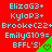 Red background with cyan text and green triangular shapes containing heart symbols, arranged in a pattern with repeated text elements
