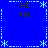 Blue background with light blue dashed lines forming a , white asterisk symbols at intersections, and dark brown text reading "HI M3" at four corners