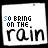 twelve square displays the phrase "SO BRING ON THE rain" with varying text color and blue pixel clusters, each showing a distinct animation frame