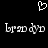 Pixelated white heart symbol above two identical pixelated text strings on black background.