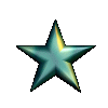 Four of four blue star icons arranged in a on gray background, with one black square at bottom-right corner