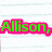 Green text on pink outlines with red pixelation over lined paper background, displaying multiple phrases about friendship and teasing.