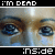 Pixelated close-up of a doll's face with blue eyes and brown eyebrows, showing text overlays and animation changes.