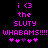 Pixelated text and symbols in bright pink on black background, with two identical frames showing slight variations in heart icons.