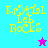 Four quadrants display 'Crystal Leb Rocks' text with a star icon changing color across frames.