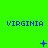A green background displays three of blue 'VIRGINIA' text with changing symbols below each