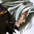 Pixelated static image of a character in motion with visible limbs and partial facial features against a dark background.