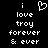 Pixelated white text on black background with a heart symbol replacing the 'o' in 'love', displayed side-by-side as two identical static frames.
