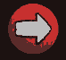 Red circular icon with white arrow and brown gradient background showing sequential animation frames of arrow and partial square elements.