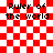 Red and white checkered background with four instances of 'Ruler of the world' text in black pixelated font, each in a separate quadrant.