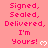 Pixelated text and heart symbols on a pink background with repeated phrases.