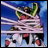 A 48x48 pixel animated buddy icon featuring a stylized anime character with green hair and red accents, set against a blue sky background with white streaks, alongside text reading "Anime IM" and "COM" on a black panel.