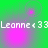 Green background with pink circular glows and repeated white text 'Leonne<33' across two